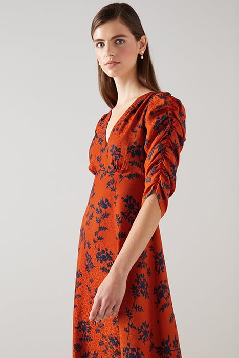 ERIN MIDI DRESS BURNT ORANGE 8