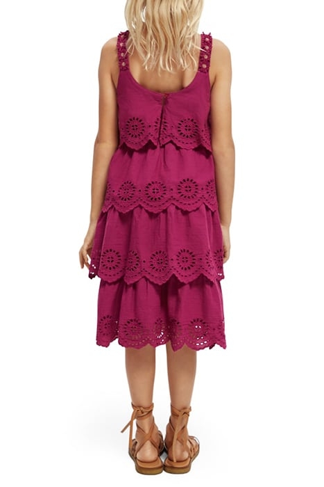 LAYERED BRODERIE ANGLAISE MIDI DRESS DAHLIA 5