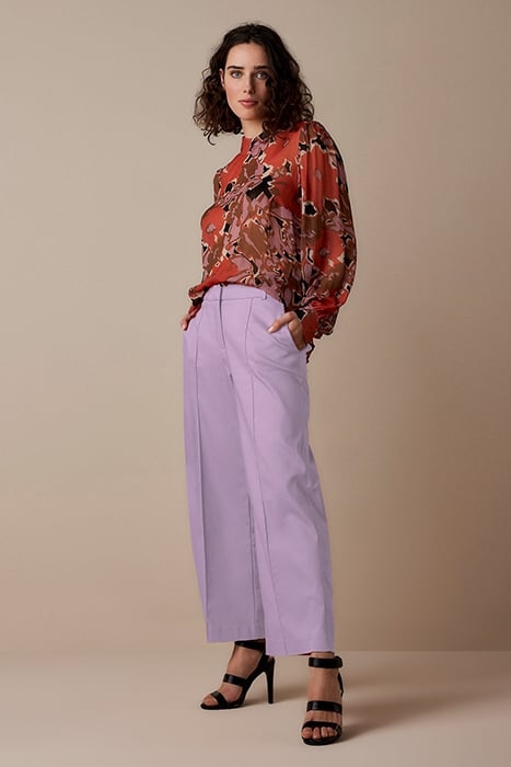 TROUSERS WIDE LEG CLASSIC STRETCH SOFT ORCHID 1