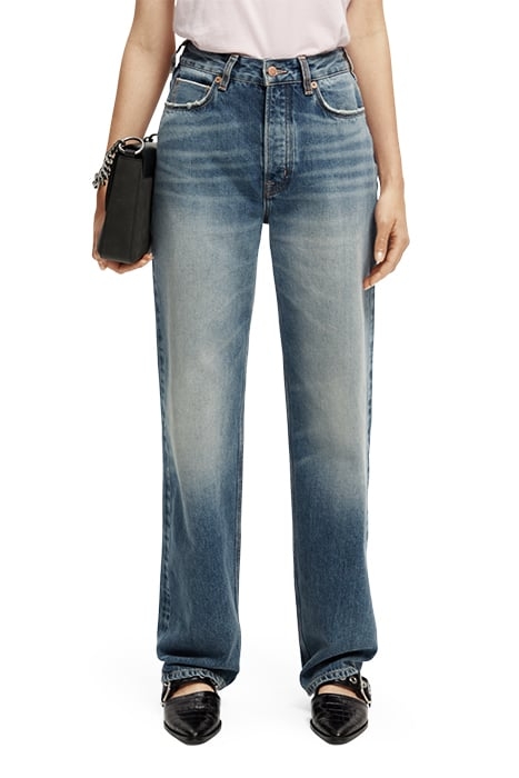 THE RIPPLE PREMIUM SELVEDGE STRAIGHT LEG JEANS — SOLAR RAYS 3