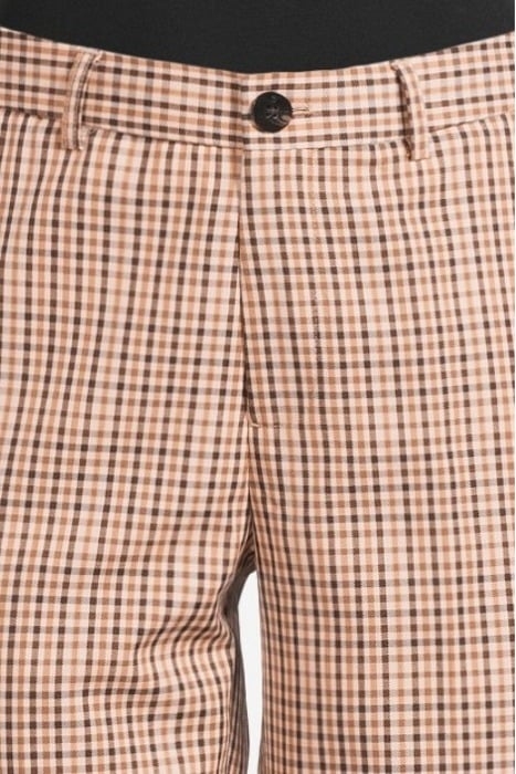 LOWRY - MID RISE SLIM TROUSERS IN YARN DYE CHECK COMBO X 6