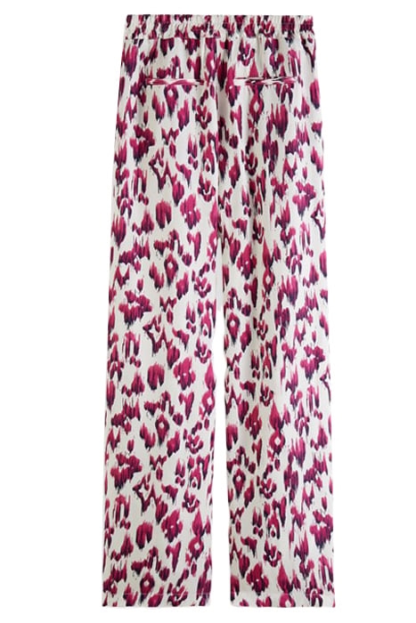 GIA - MID-RISE WIDE LEG PRINTED ELASTICATED TROUSERS BRUSHED 2