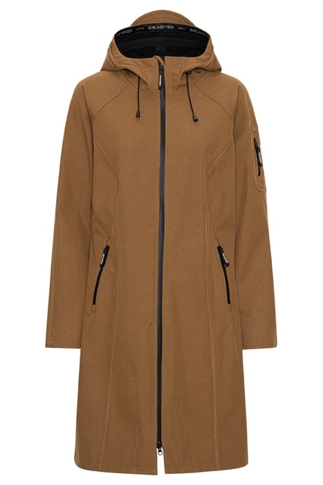RAIN37L SOFT SHELL COAT WALNUT 4