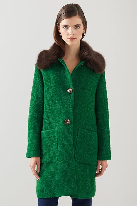 ASTER SINGLE BREASTED COAT GREEN 1