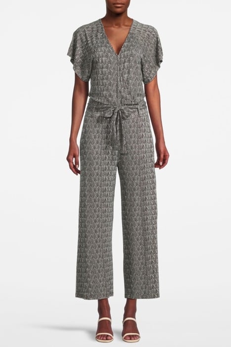 JUMPSUIT FINE GRAPHIC PRINT BLACK AND WHITE 1