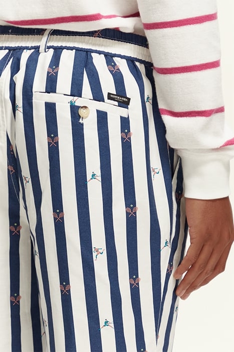 BLAKE- STRIPED COTTON OXFORD BERMUDA SHORT TENNIS MINI 7