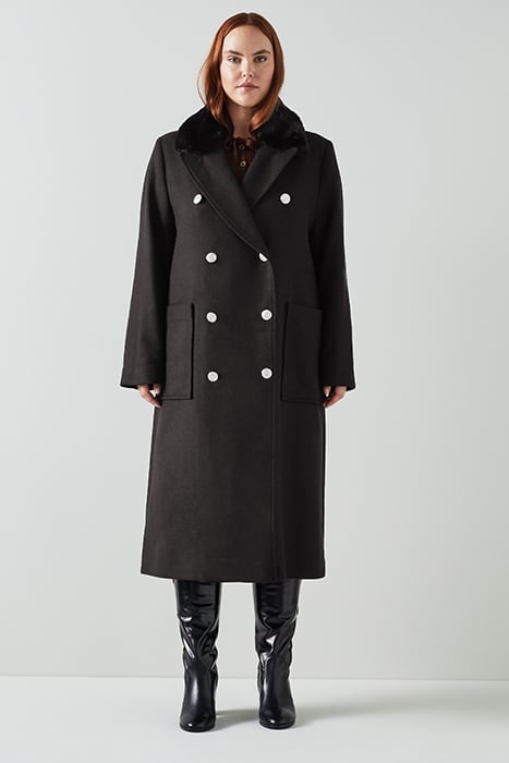 CRAWFORD DOUBLE BREASTED COAT BLACK 1