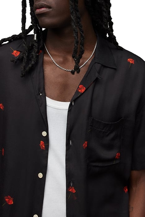 POPPIES SS SHIRT JET BLACK 7