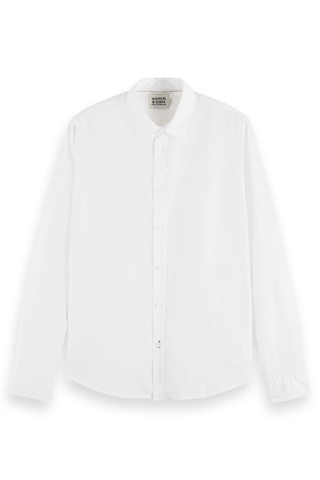 ESSENTIAL - SOLID ORGANIC CO/EA SLIM FIT SHIRT WHITE 1