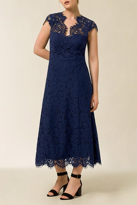 LACE DRESS MIDI NAVY BLUE 1