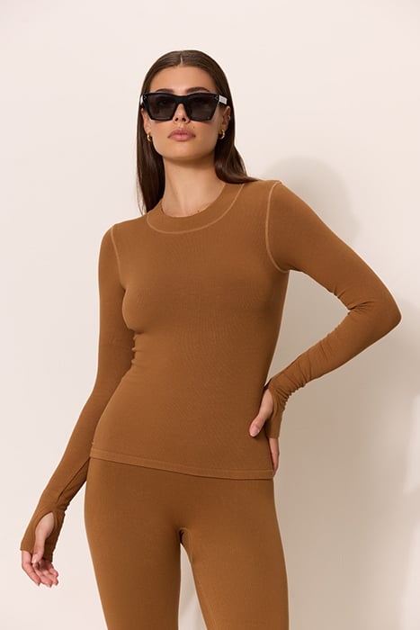 MAIA MICROMODAL SOFT RIB LONGSLEEVE NUTHATCH 1