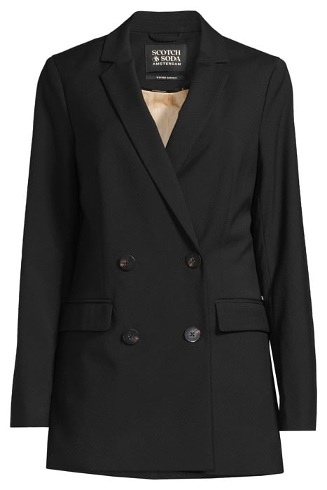 DOUBLE BREASTED TAILORED BLAZER BLACK 4