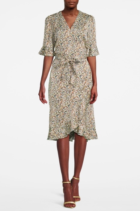 WRAP DRESS PRINTED POLYESTER MULTICOLOUR 1