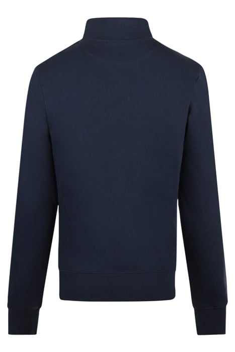 ZIP THRU SWEAT WITH NYLON NAVY 2