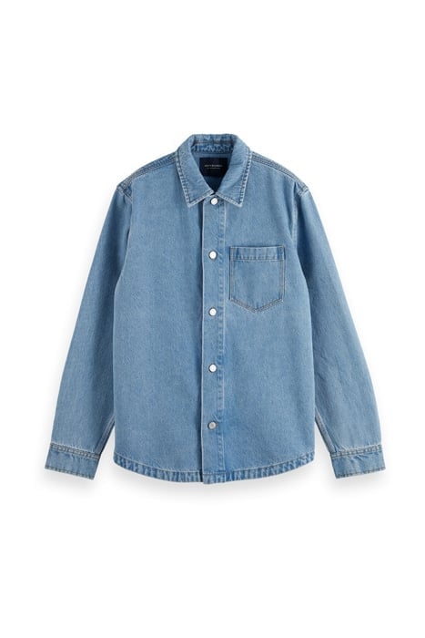 AMS BLAUW OVERSIZED DENIM OVERSHIRT IN ORGANIC COTTON WASHED 1
