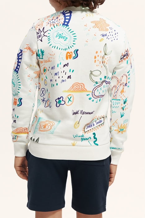 COTTON IN CONVERSION ALL-OVER PRINTED CREWNECK SWEATSHIRT PA 4