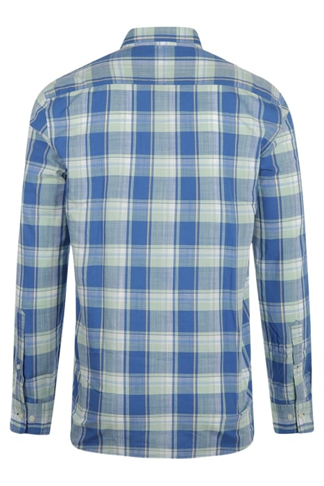 BIG CHECK SHIRT DARK AQUA 2