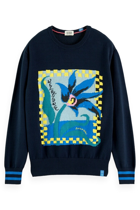 INTARSIA ARTWORK COTTON PULLOVER COMBO A 1