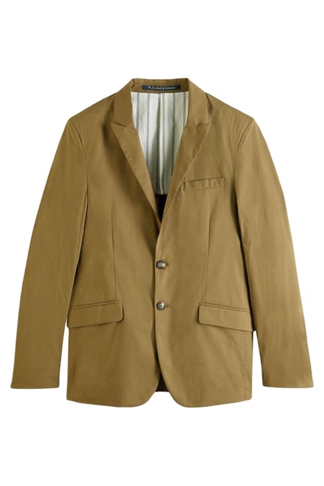UNCONSTRUCTED LIGHTWEIGHT POPLIN 2-BUTTON BLAZER KHAKI 1