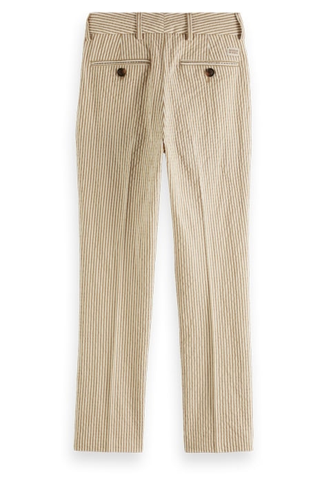 LOOSE TAPERED FIT- STRIPED SEERSUCKER CHINO PANTS SAND STRIP 2