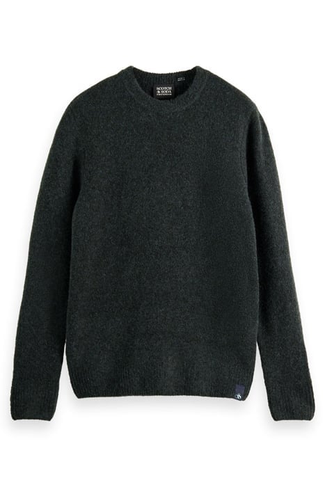 SOFT KNIT MELANGE CREWNECK PULL SPACE GREEN MELANGE 1