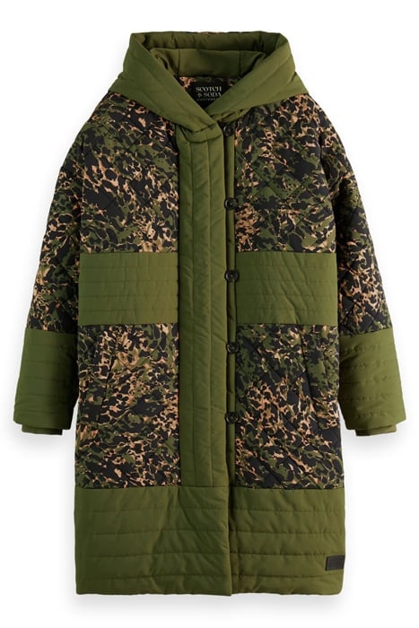 QUILTED PARKA IN PRINT MIX WITH REPREVE® FILLING LEOCAMO DAR 1