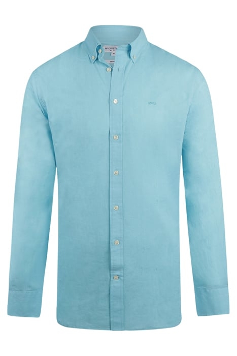 COTTON LINEN SHIRT AQUA 1