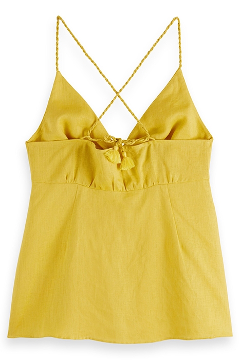 LINEN TANK TOP WITH TIE DETAIL PINEAPPLE 2