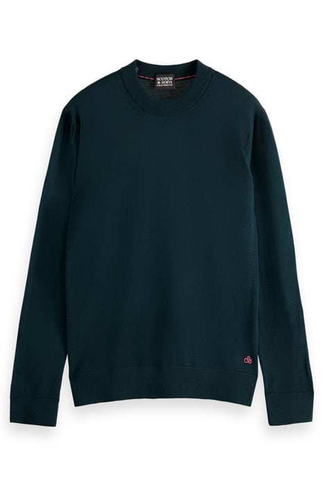 ESSENTIALS - MERINO WOOL LOGO CREWNECK PULLOVER SPACE GREEN 1