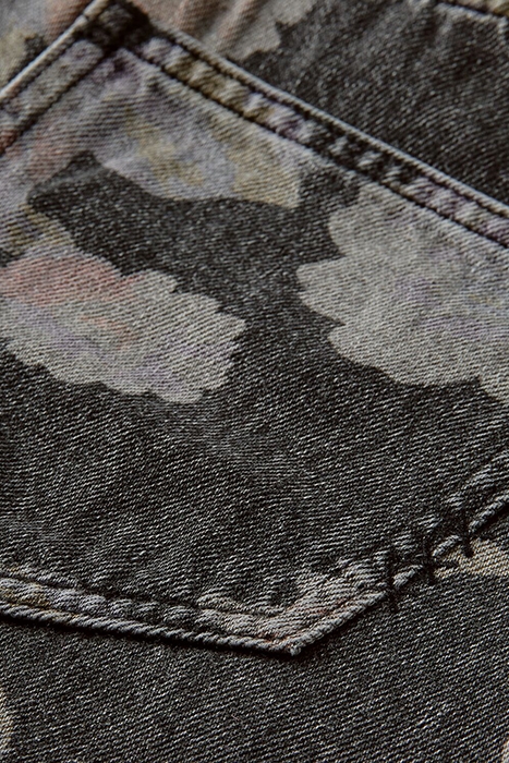 THE TIDE BALLOON LEG JEANS — FLOWER ALLOVER COMBO A FLOWERS 3