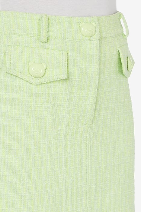 TEDDY BUTTONS TWEED MINISKIRT GREEN 4