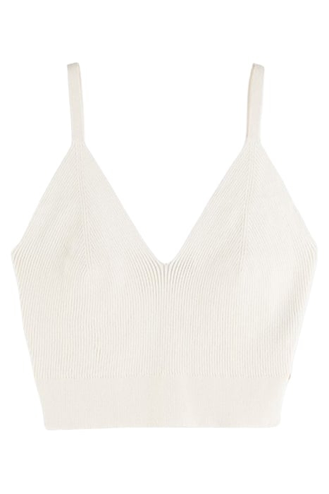 KNITTED BRA TOP VANILLA WHITE 1