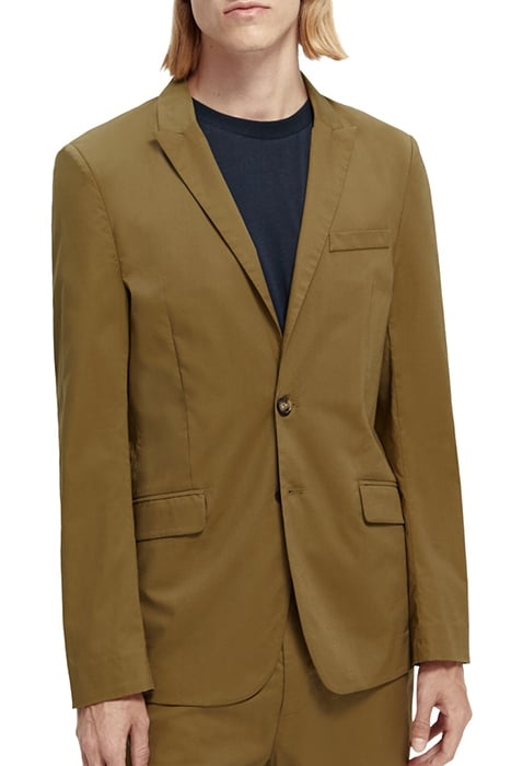 UNCONSTRUCTED LIGHTWEIGHT POPLIN 2-BUTTON BLAZER KHAKI 5