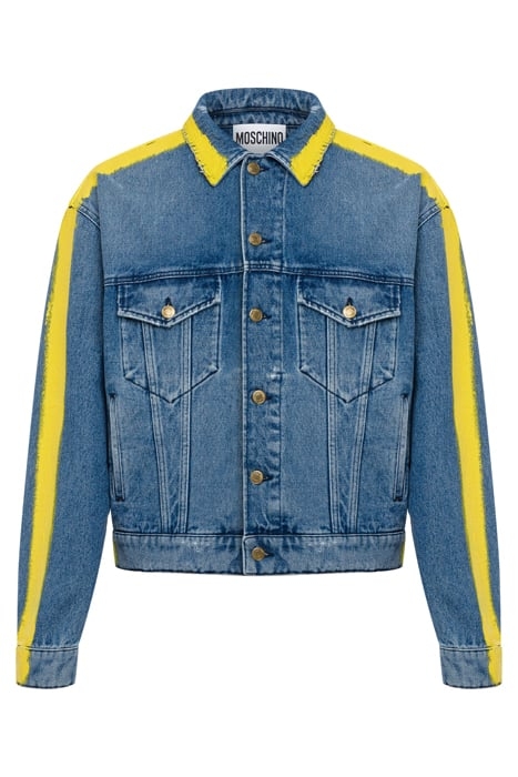 MOSCHINO PAINT DENIM JACKET BLUE 3