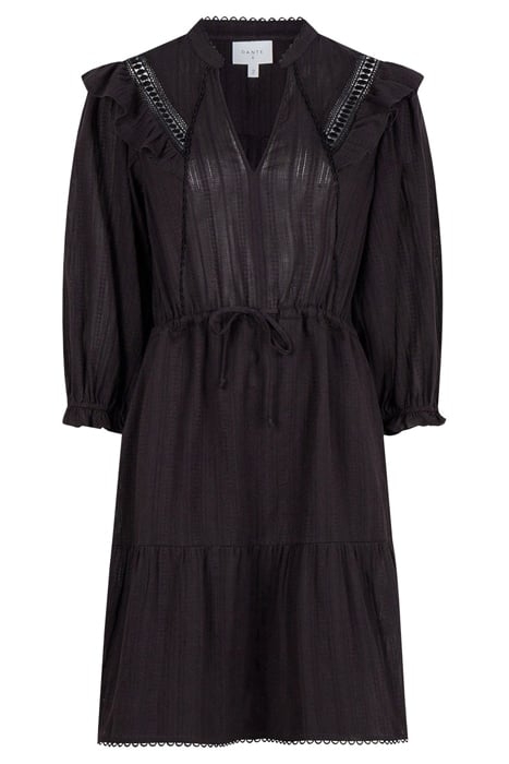 D6REAUX RUFFLED DRESS RAVEN 3