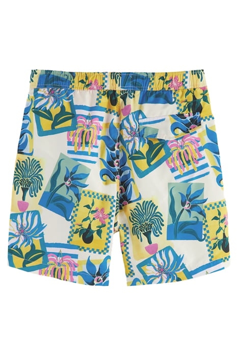 MID-LENGTH PRINTED SWIM SHORTS IN RECYCLED POLYESTER COMBO A 8
