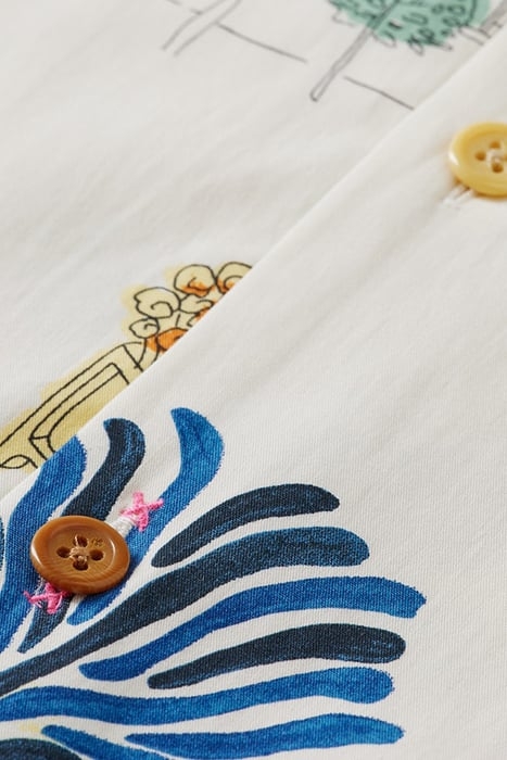 ALLOVER PRINTED SHORT-SLEEVED CAMP SHIRT COMBO C 6