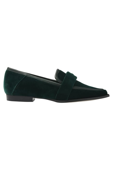 DELPHINE LOAFER DK GREEN VELVET 1