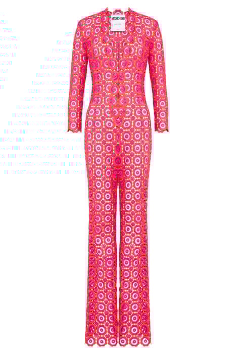 MACRAMÉ LACE JUMPSUIT PINK 3