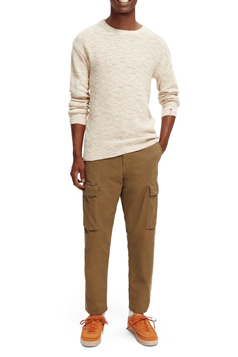 SPACED-DYE YARN STRUCTURED CREWNECK PULLOVER COMBO A 4