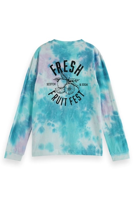 RELAXED-FIT TIE-DYED COTTON LINEN ARTWORK T-SHIRT TIE DYE 2