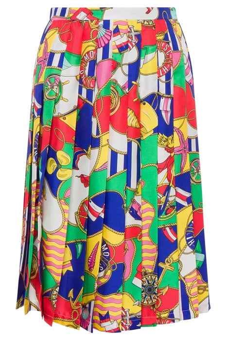ALLOVER NAUTICAL SILK TWILL SKIRT MULTICOLOR 3