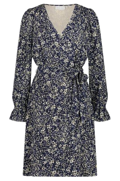 ISABELLA SHORT DRESS CREME BRULEE/BLUE MA 1