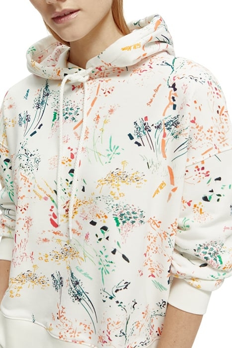 PRINTED LOOSE FIT HOODIE WILDER WHITE 5