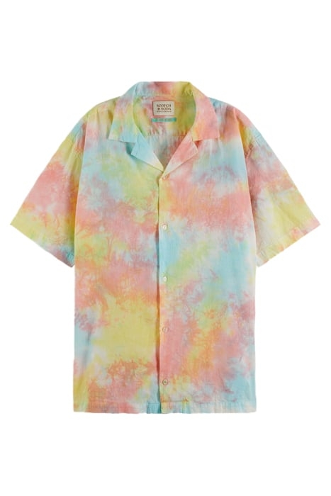 DETAILED TIE-DYED LINEN BLEND SHIRT MULTICOLOUR TIE DYE 1