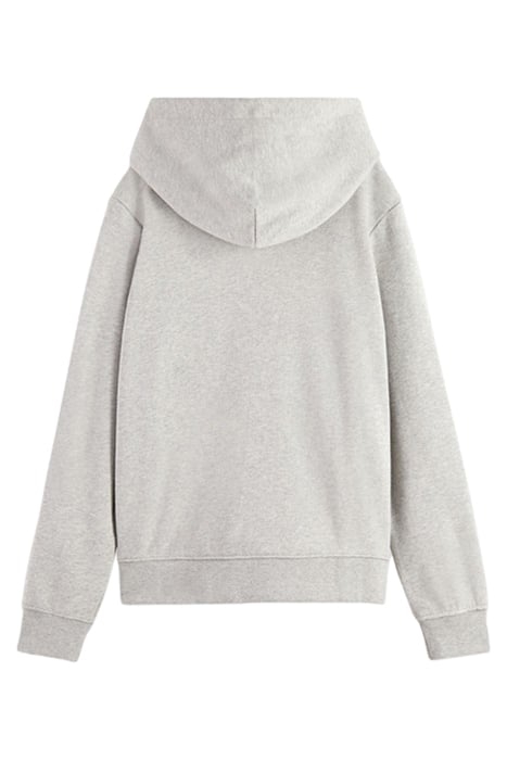 LOGO REGULAR-FIT HOODIE IN ORGANIC COTTON GREY MELANGE 2