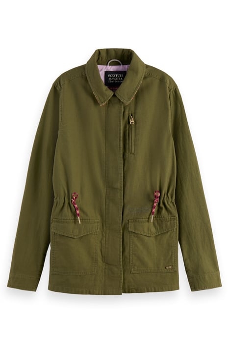 WORKWEAR JACKET IN ORGANIC COTTON ARMY GREEN 1
