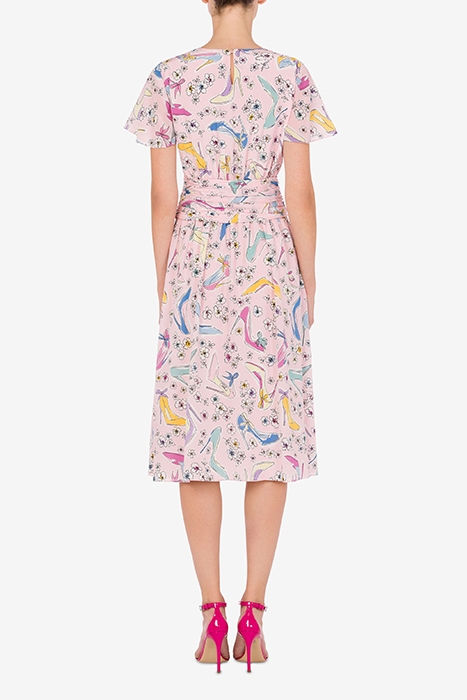 HEELS & FLOWERS MIDI DRESS PINK 2
