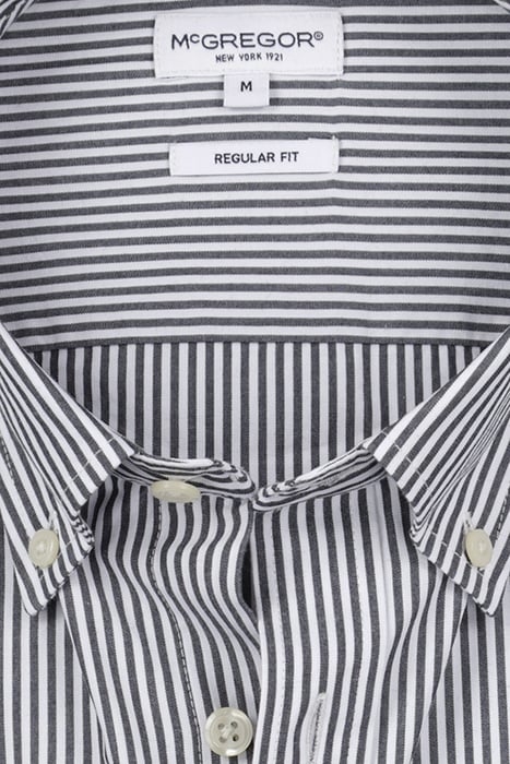 POPLIN STRIPE PEACHED NAVY 4