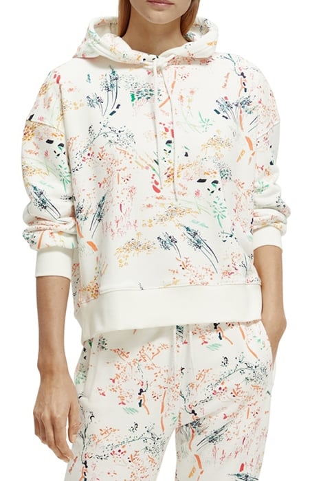 PRINTED LOOSE FIT HOODIE WILDER WHITE 2